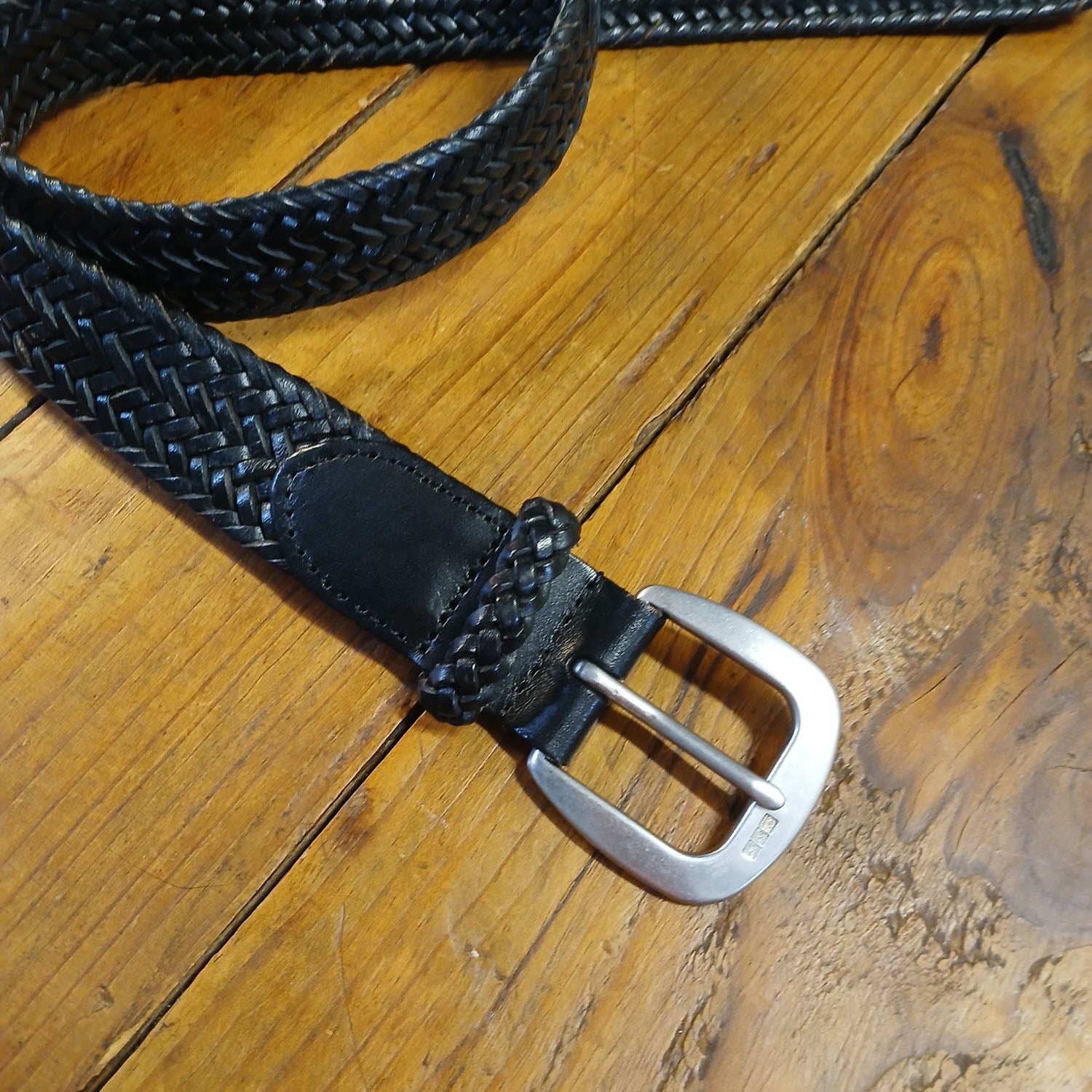 Polo Ralph Lauren Leather woven black belt. Modeshy