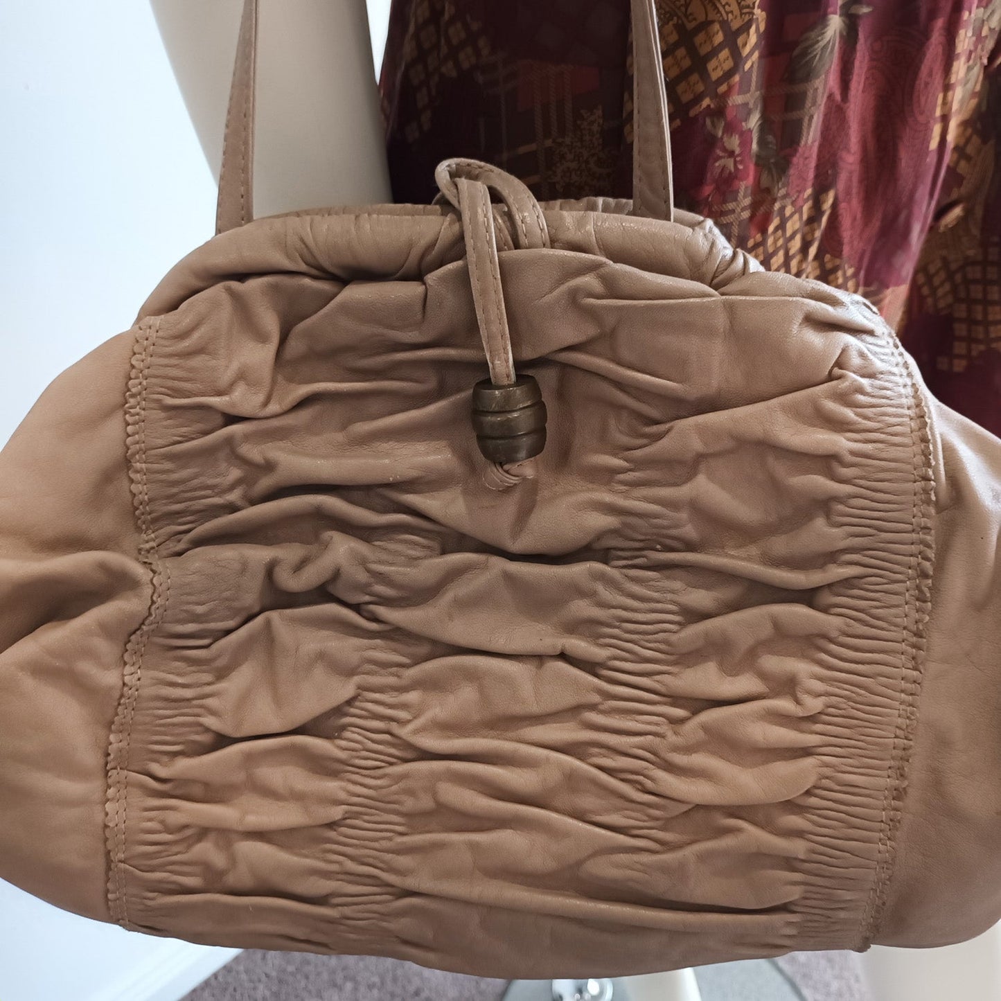 Vintage beige leather Oroton bag Modeshy