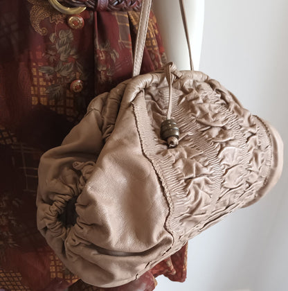 Vintage beige leather Oroton bag Modeshy