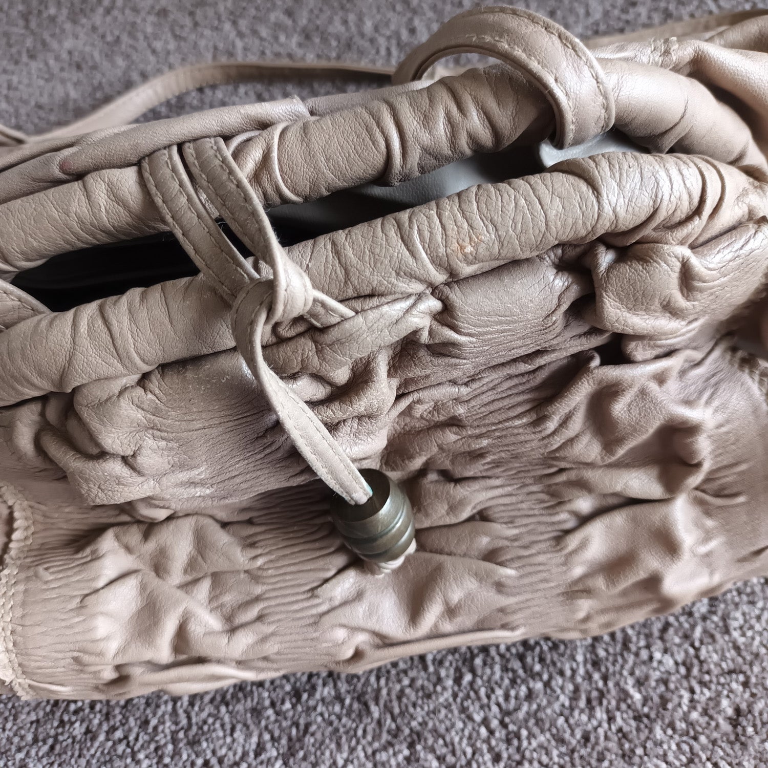 Vintage beige leather Oroton bag Modeshy