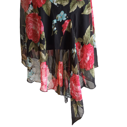 Vintage 90s y2k black floral dress Modeshy