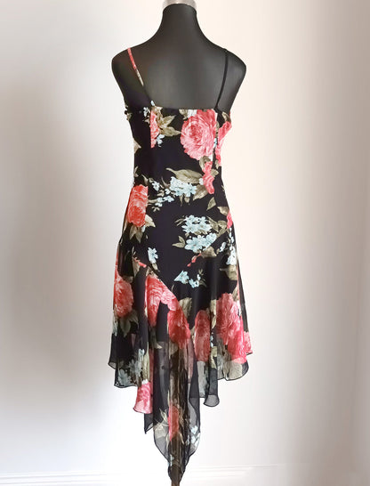 Vintage 90s y2k black floral dress Modeshy