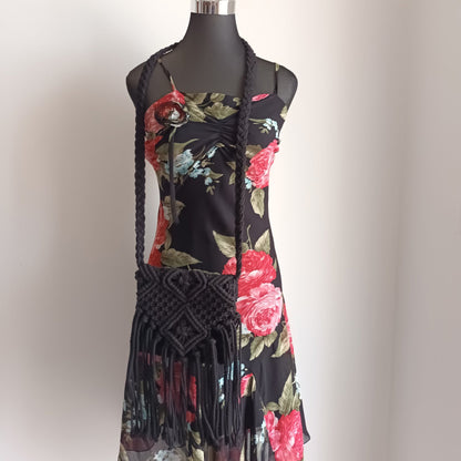 Vintage 90s y2k black floral dress Modeshy