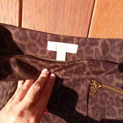 Micheal Kors brown animal print skirt Modeshy