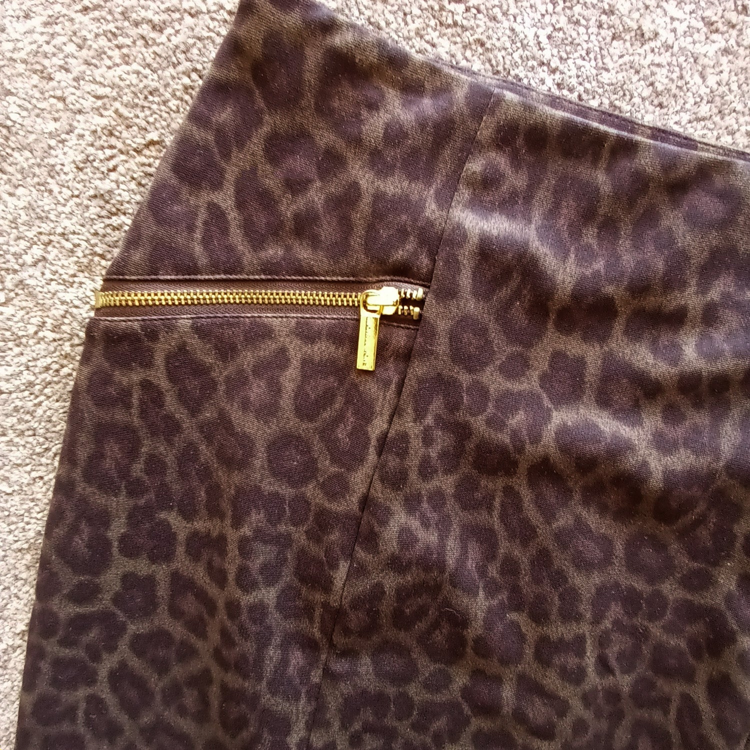 Micheal Kors brown animal print skirt Modeshy