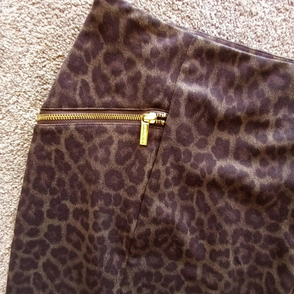 Micheal Kors brown animal print skirt Modeshy