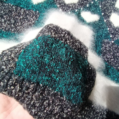 Vintage soft wool/ angora blend hearts sweater Modeshy