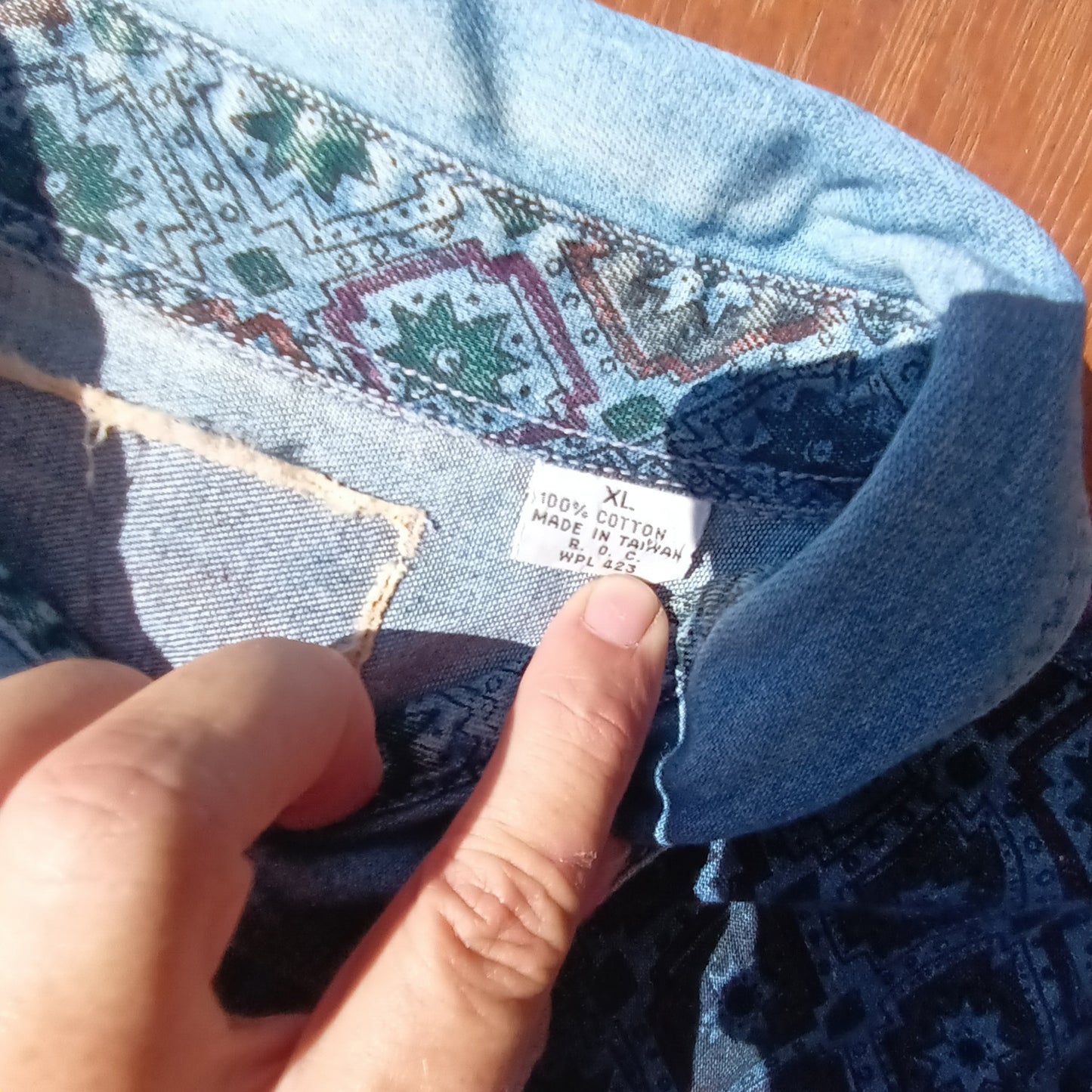 Vintage Levis wester denim long sleeve shirt.
