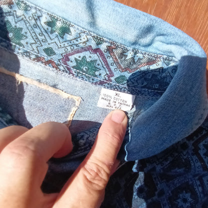 Vintage Levis wester denim long sleeve shirt.