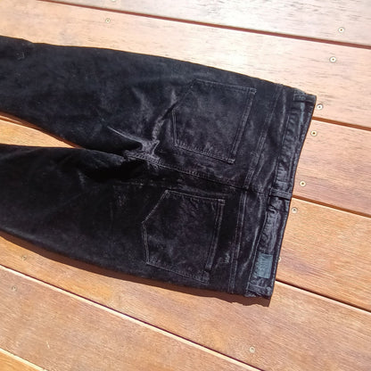 Black velvet Jeans Ankle peg By Paige Hoxton Modeshy