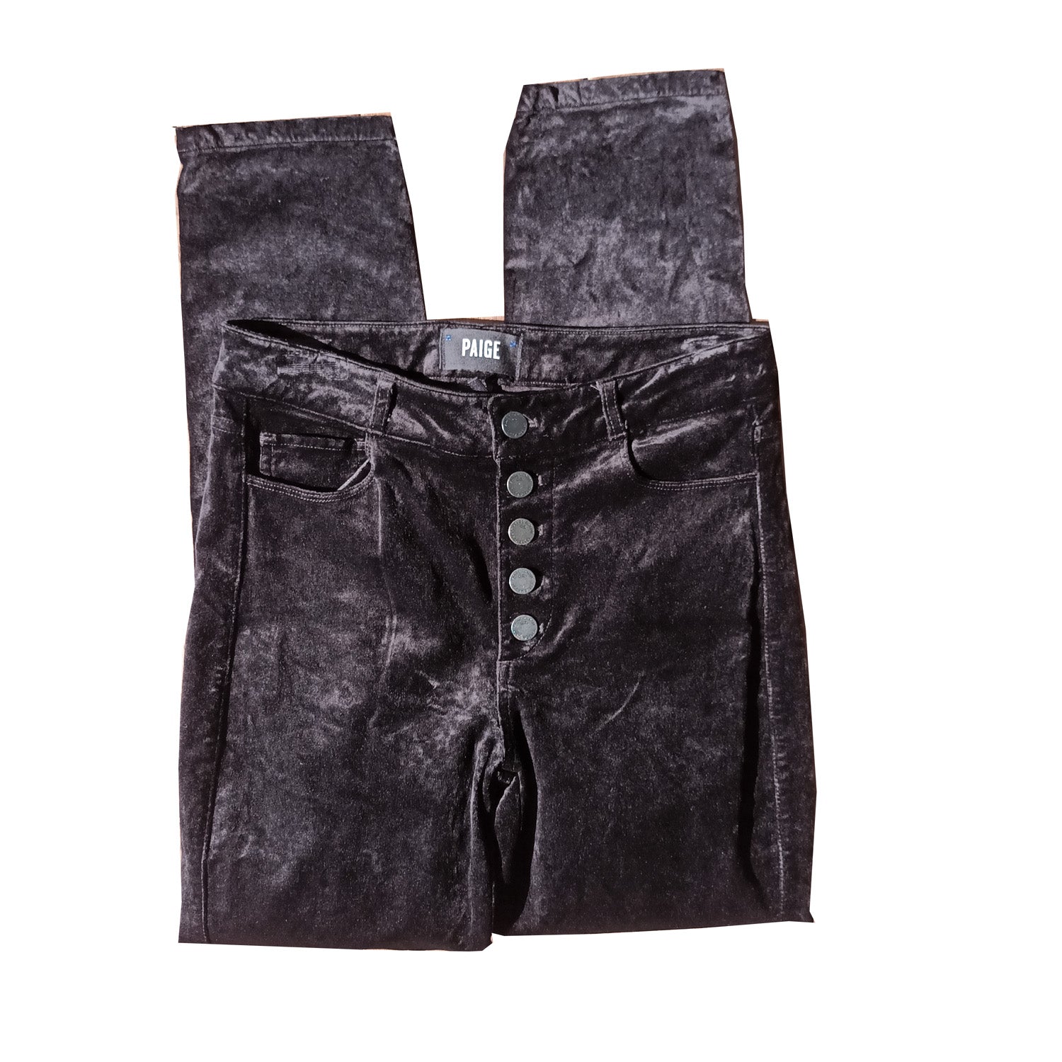 Black velvet Jeans Ankle peg By Paige Hoxton Modeshy
