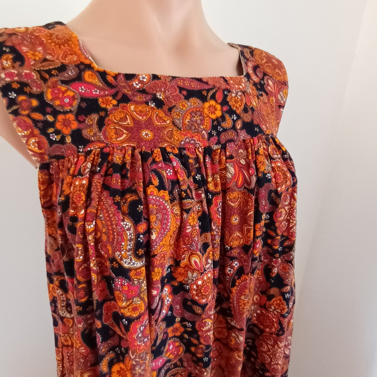 Vintage hand made velvet maxi dress.