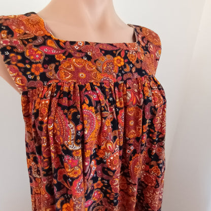 Vintage hand made velvet maxi dress.