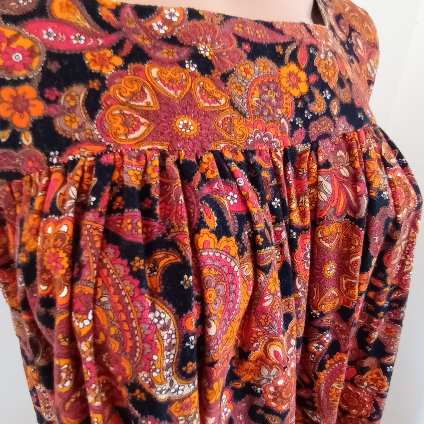 Vintage hand made velvet maxi dress.