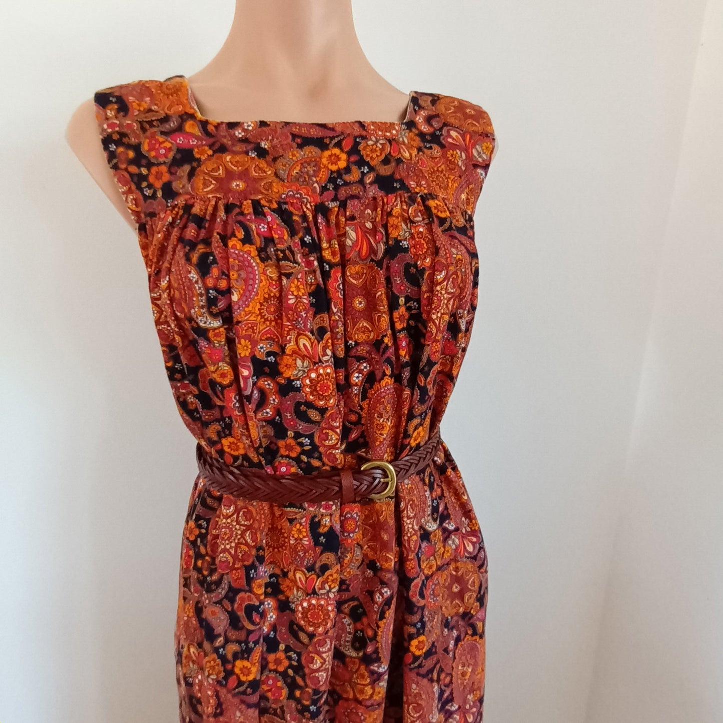 Vintage hand made velvet maxi dress.