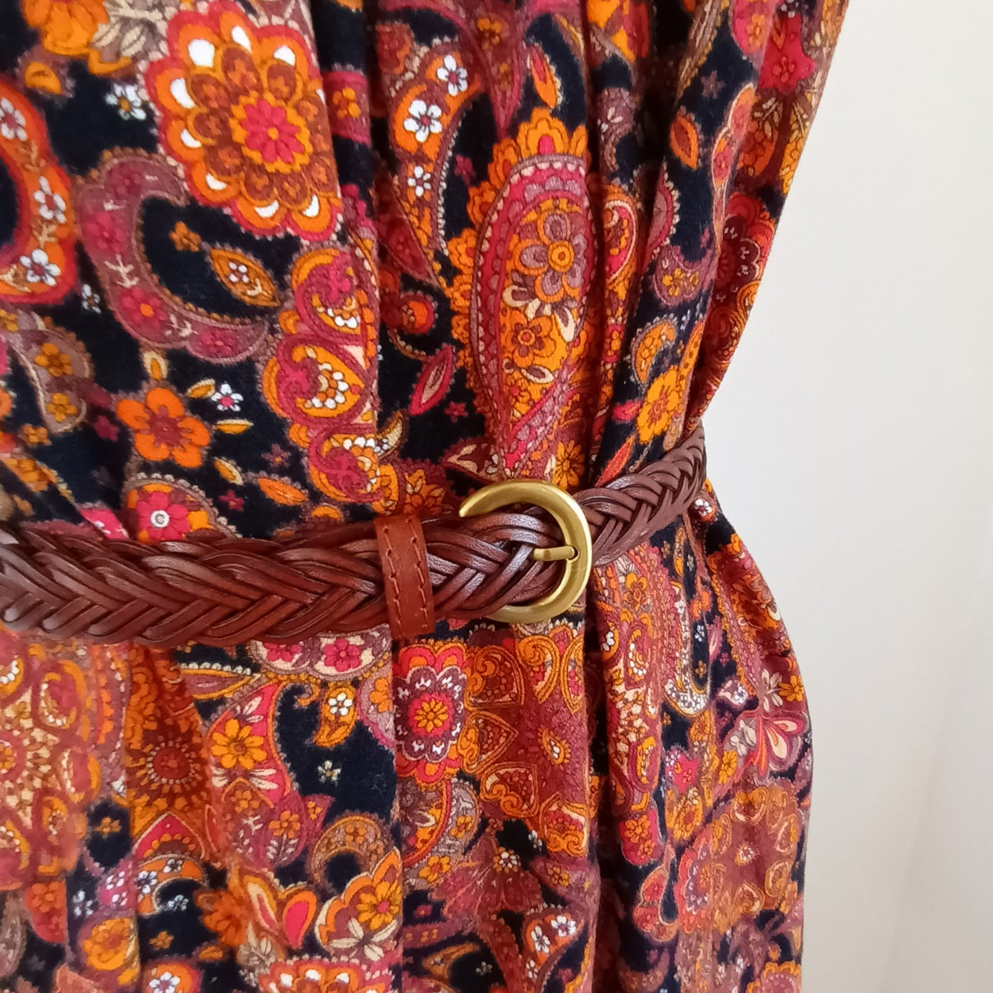 Vintage hand made velvet maxi dress.