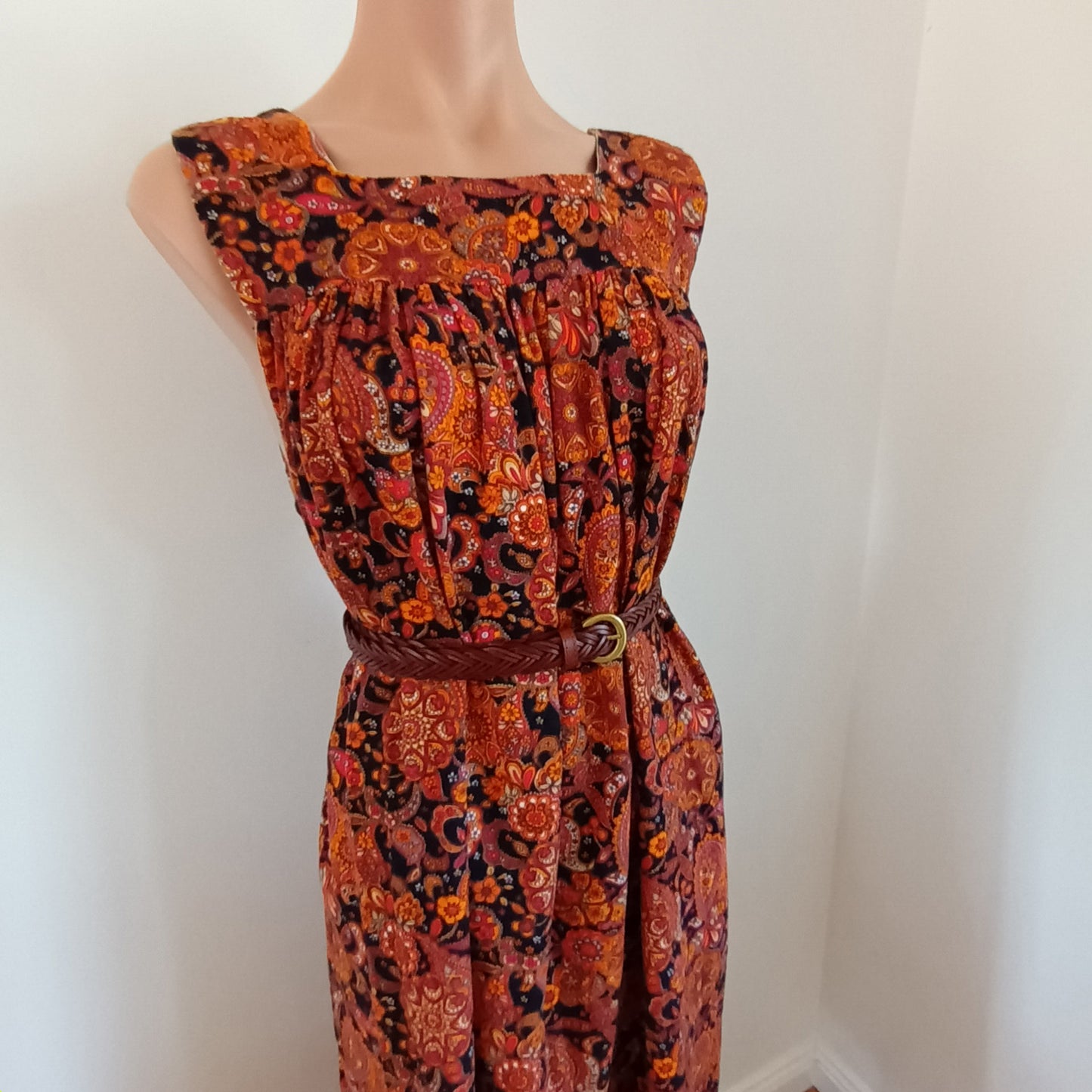 Vintage hand made velvet maxi dress.