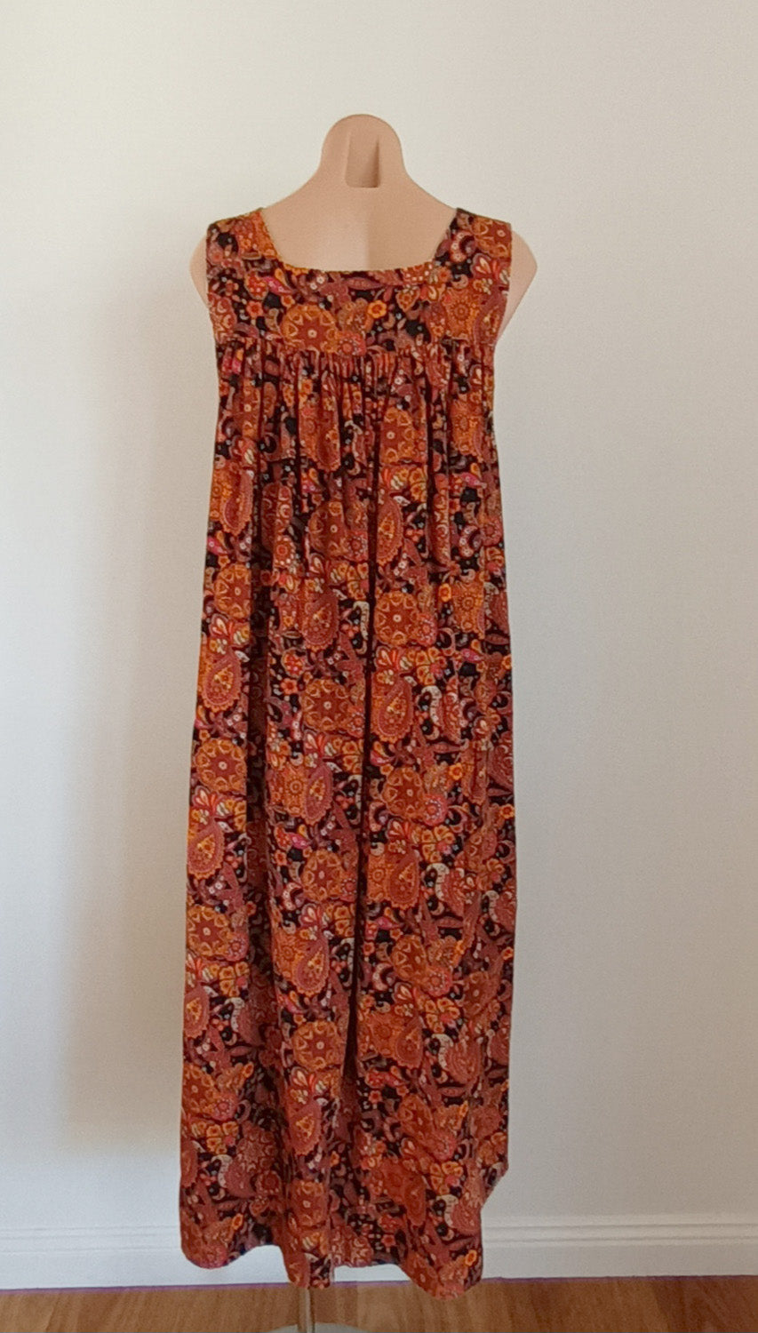 Vintage hand made velvet maxi dress.