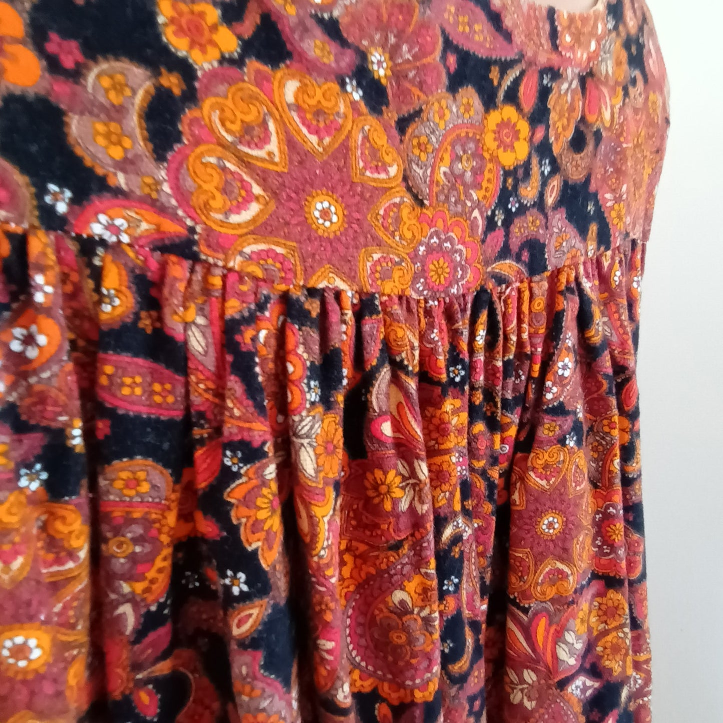 Vintage hand made velvet maxi dress.
