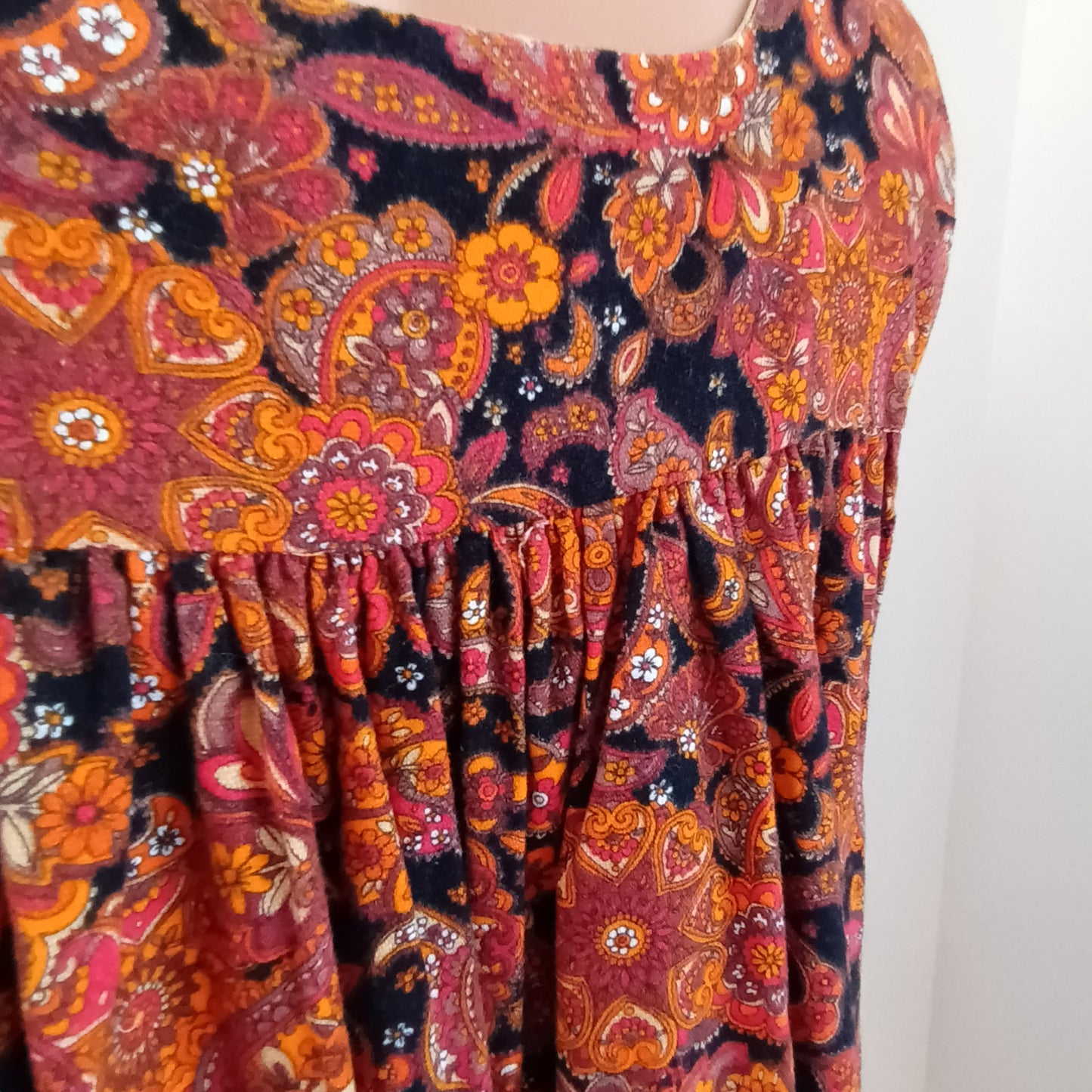 Vintage hand made velvet maxi dress.