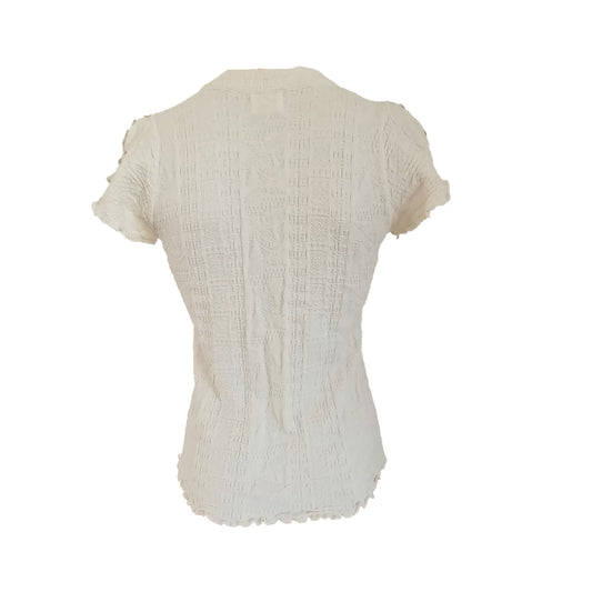 Vintage  Boho cottage core Lace-Up Blouse