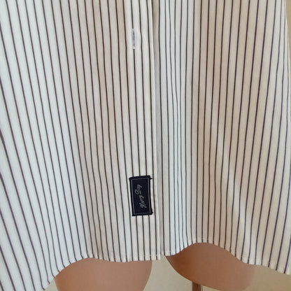 Harry Day cream pin striped shirt