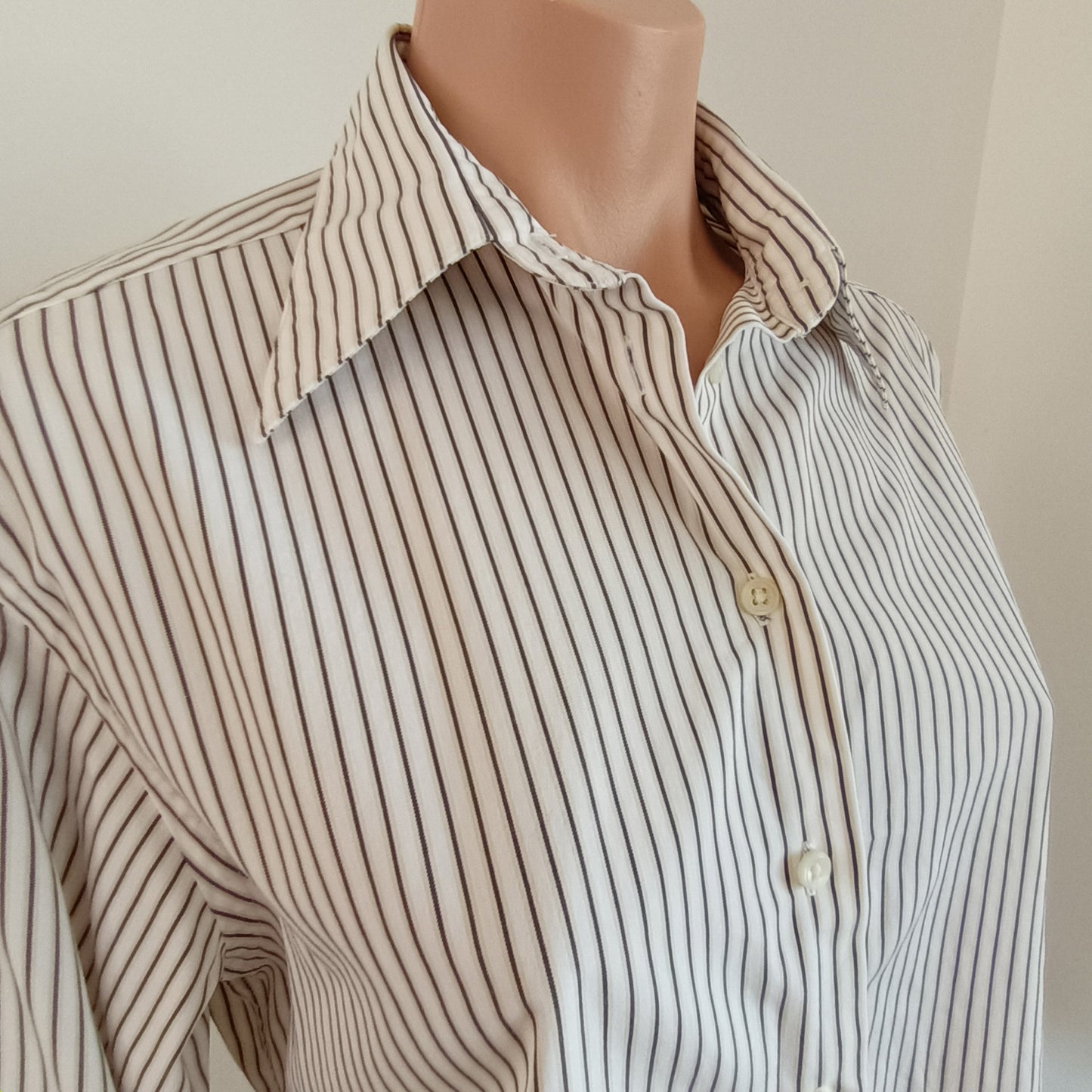 Harry Day cream pin striped shirt