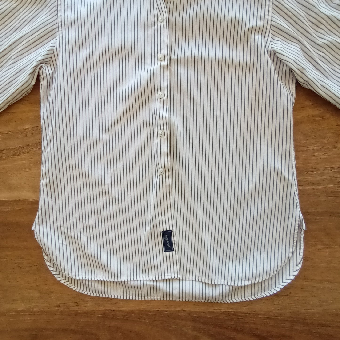 Harry Day cream pin striped shirt
