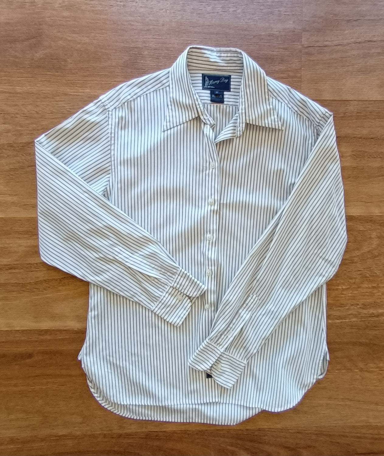 Harry Day cream pin striped shirt