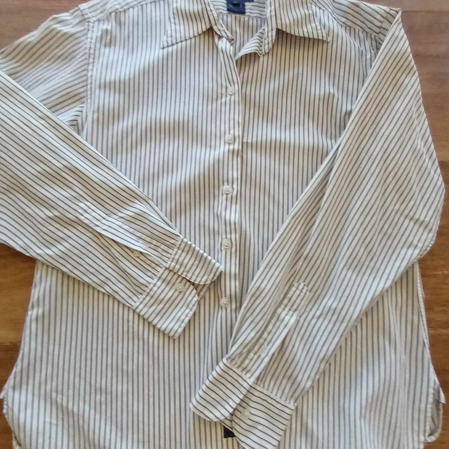 Harry Day cream pin striped shirt