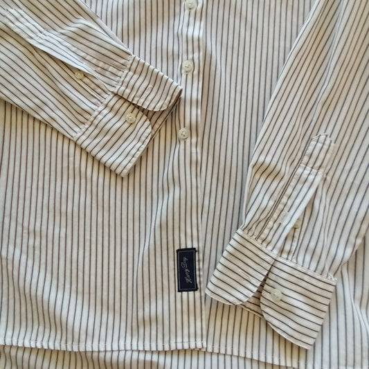 Harry Day cream pin striped shirt