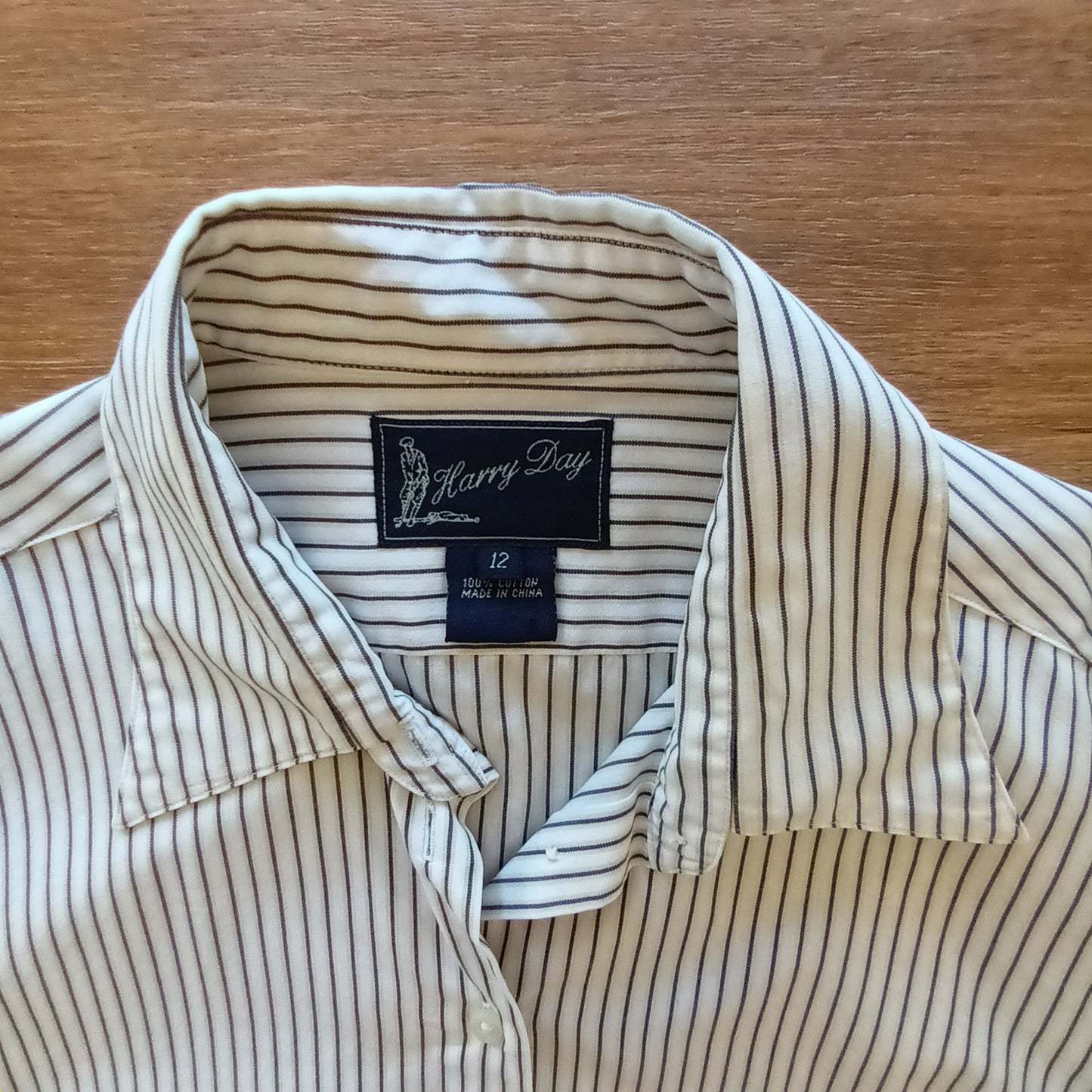 Harry Day cream pin striped shirt