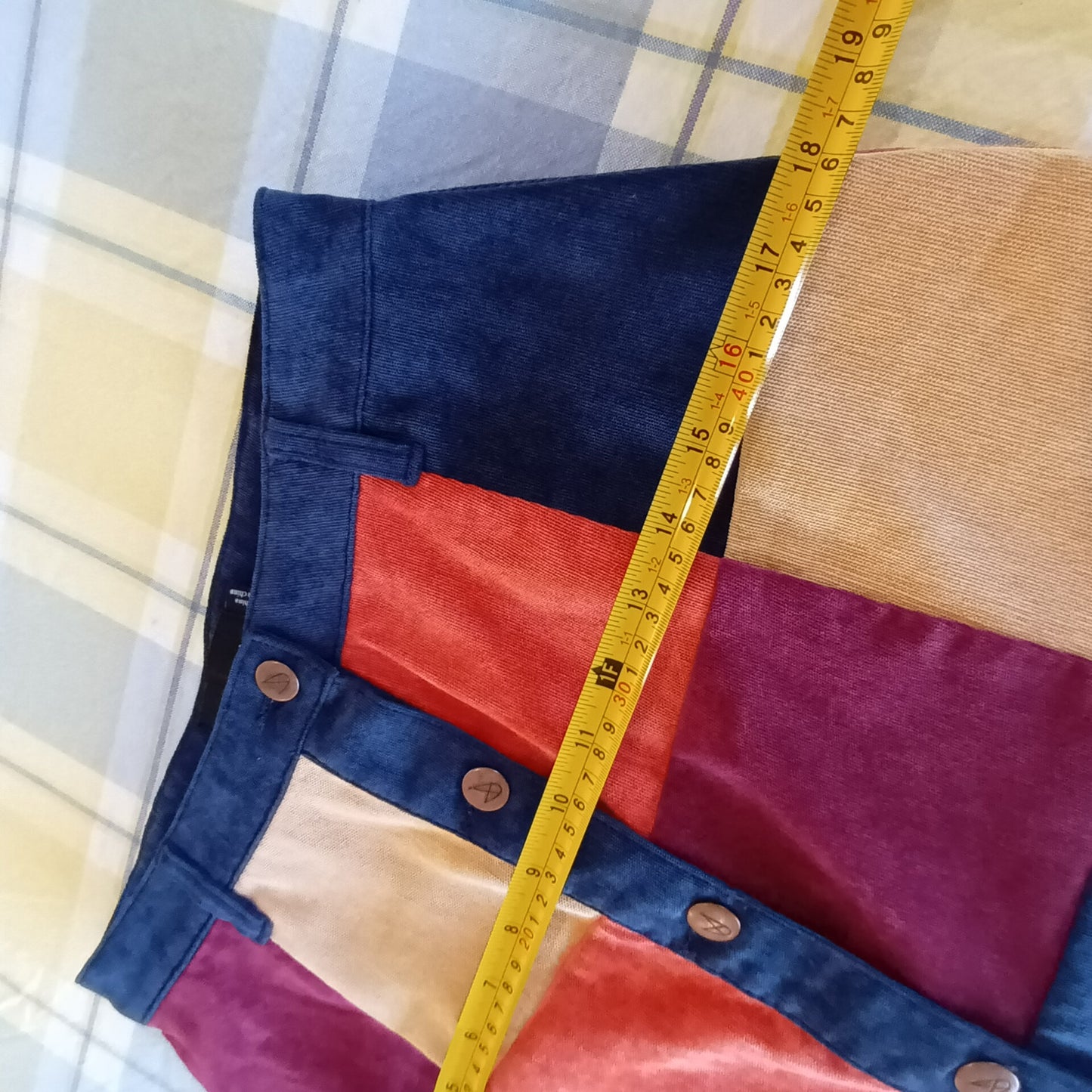 Mink Pink corduroy patchwork mini skirt