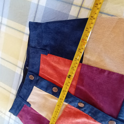 Mink Pink corduroy patchwork mini skirt
