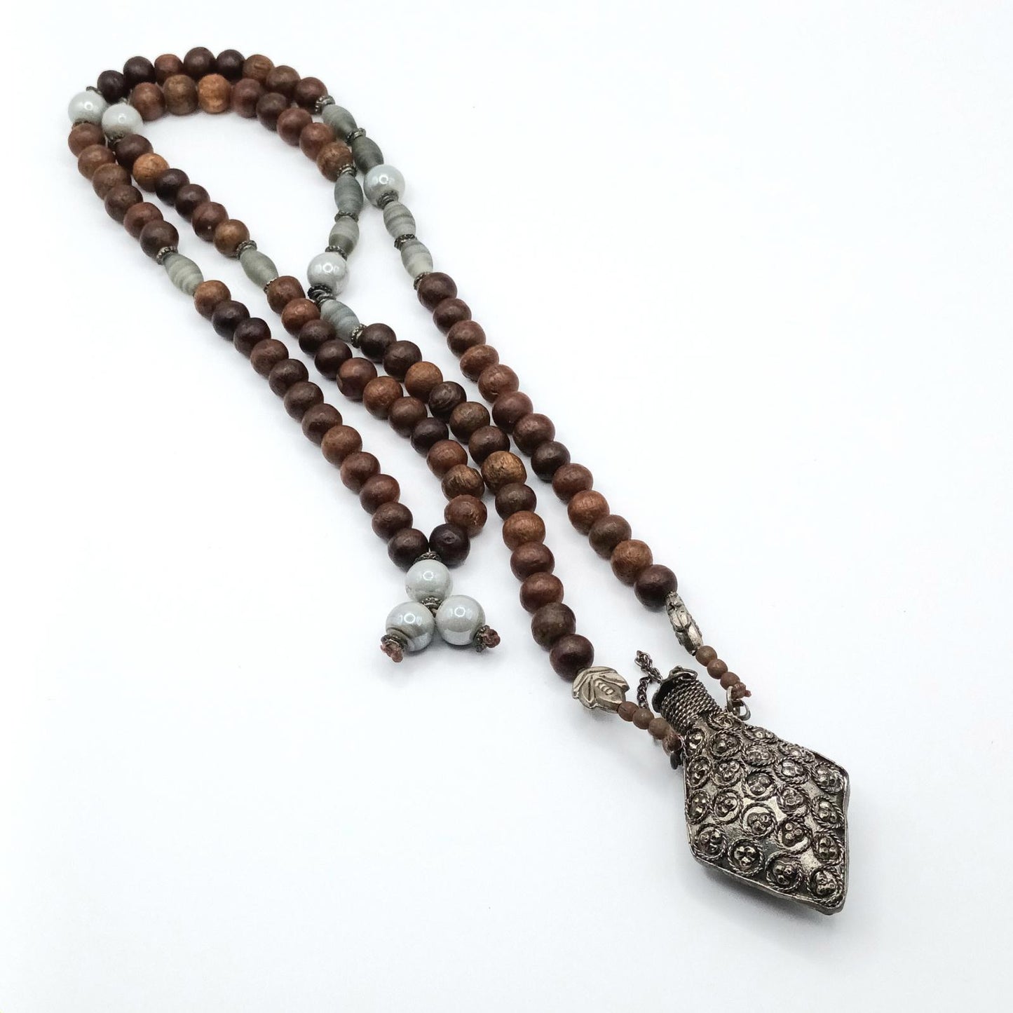 Handcrafted antique Necklace with Decorative Pendant perfume bottle