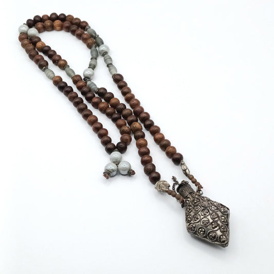 Handcrafted antique Necklace with Decorative Pendant perfume bottle