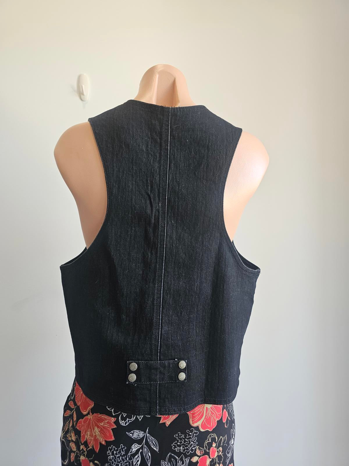 Vintage Top girl Denim vest S 14 -90s vintage and punk