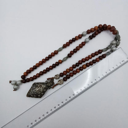 Handcrafted antique Necklace with Decorative Pendant perfume bottle