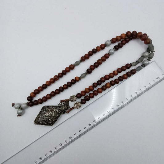 Handcrafted antique Necklace with Decorative Pendant perfume bottle