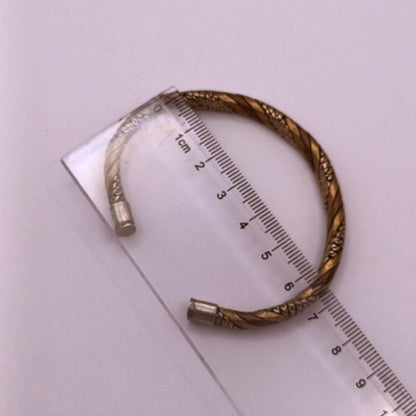 Vintage hand forged bras, copper twisted hand made cuff bracelet.