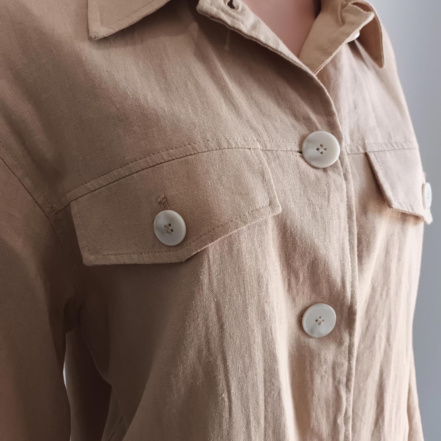 Zara light weight linen jacket S