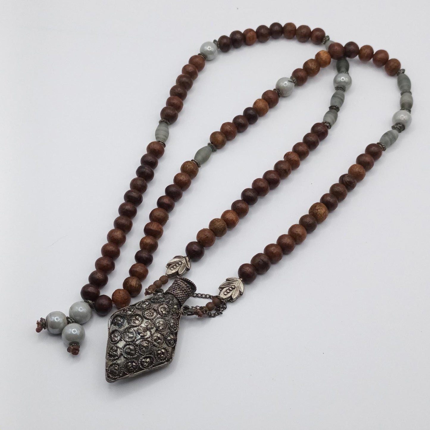 Handcrafted antique Necklace with Decorative Pendant perfume bottle