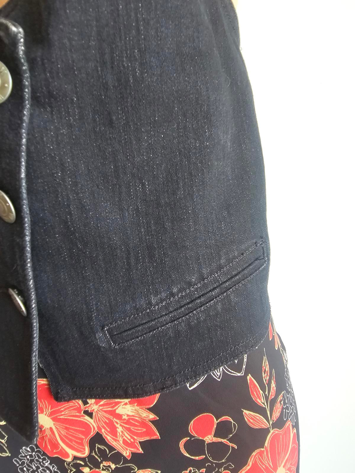 Vintage Top girl Denim vest S 14 -90s vintage and punk