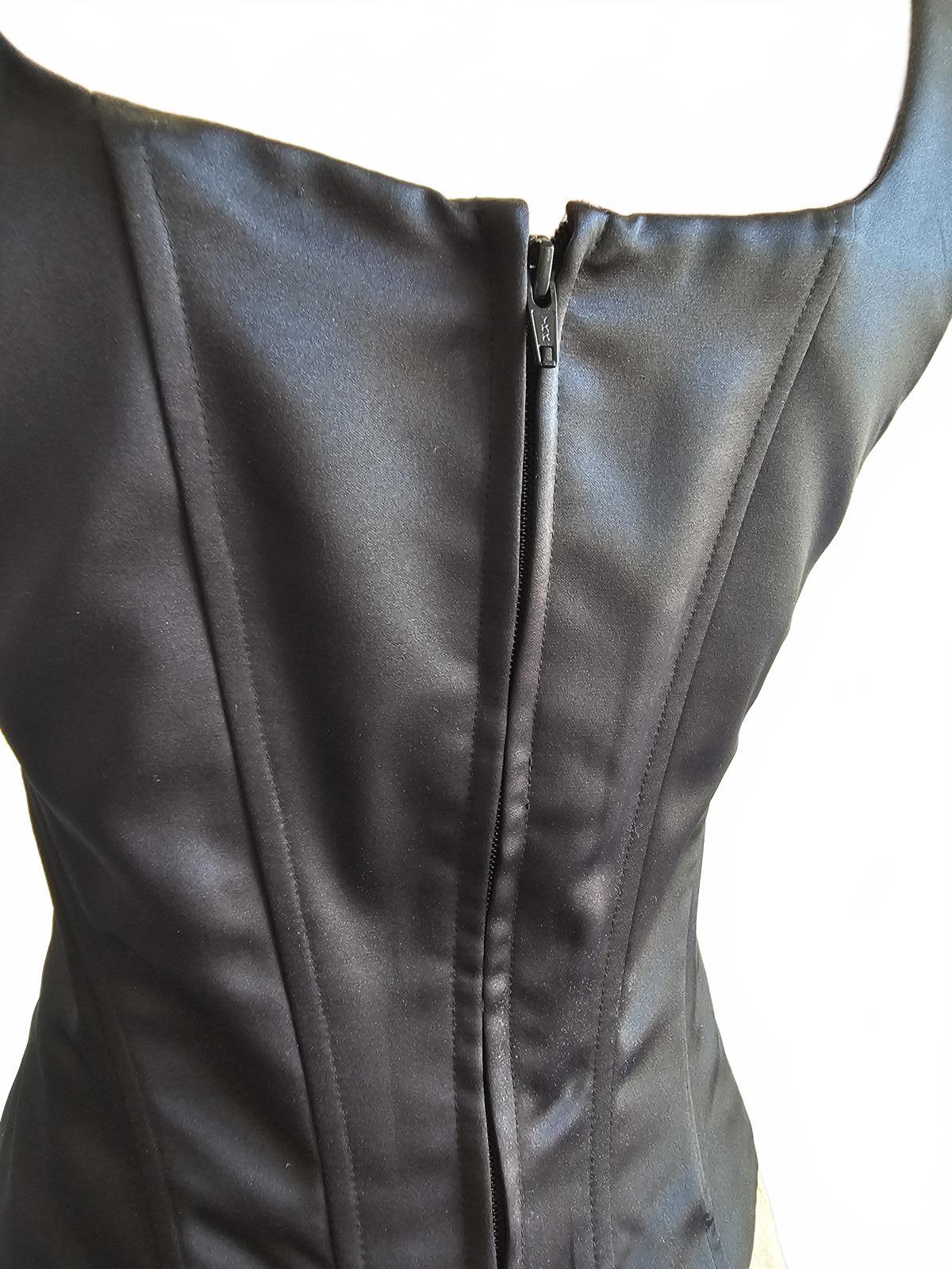 Black Satin Corset Top by Dusk 10 Romantic gothic Whimsy goth