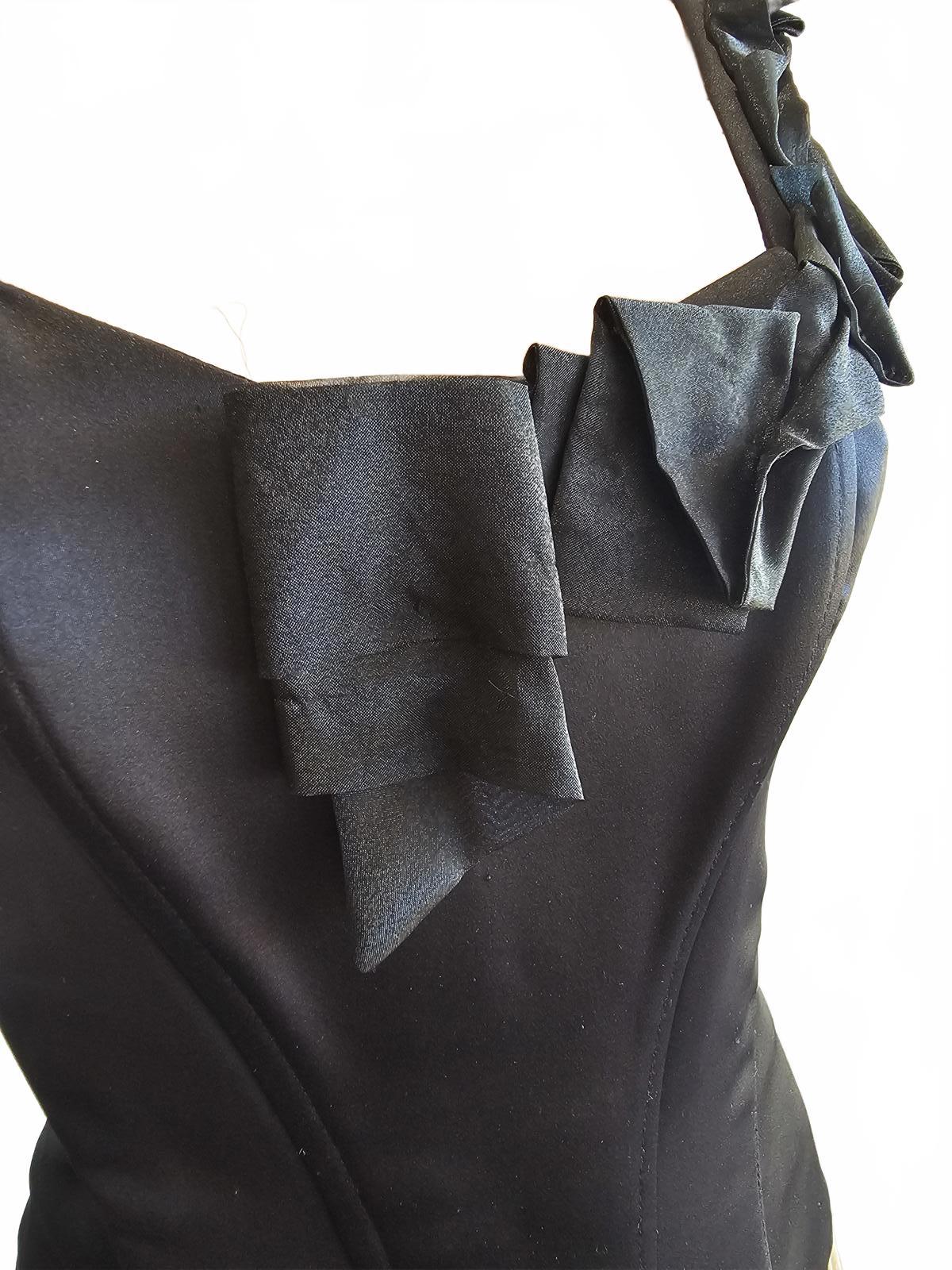 Black Satin Corset Top by Dusk 10 Romantic gothic Whimsy goth