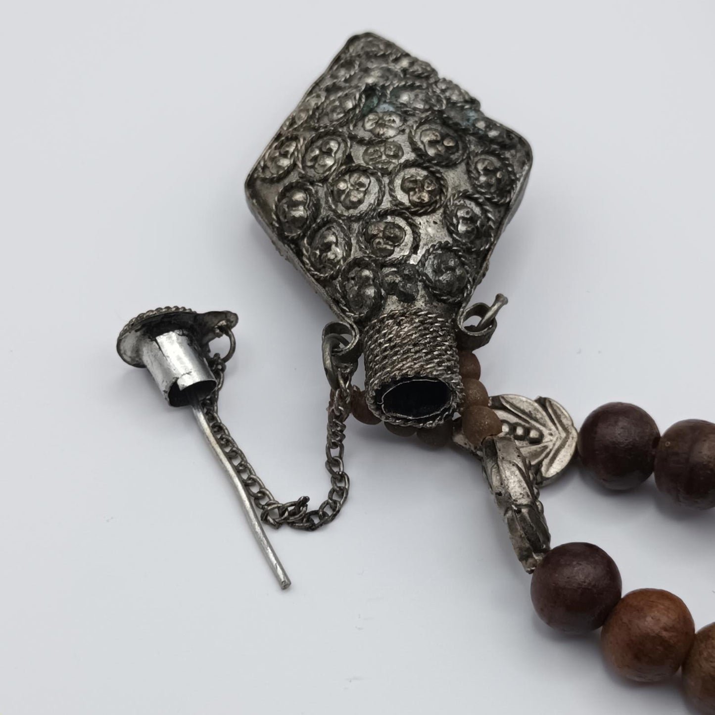 Handcrafted antique Necklace with Decorative Pendant perfume bottle