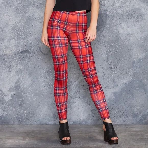 Black Milk RedTartan Leggings