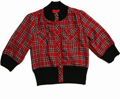 Vintage Fila red plaid cropped Jacket Modeshy