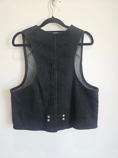 Vintage Top girl Denim vest S 14 -90s vintage and punk