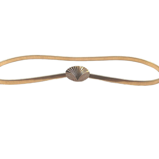 Vintage gold 80s metal shell belt
